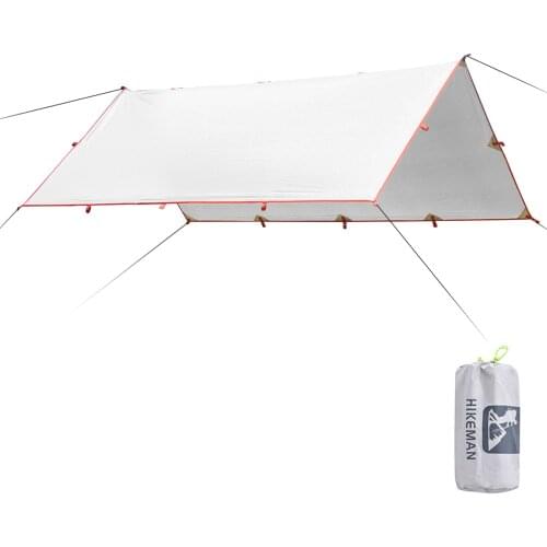 3.2x3m/3.2x2.1m Awning Waterproof Tarp Tent Shade Folding Camping Canopy Ultralight Beach Sun Shelter for Outdoor Hiking Picnic
