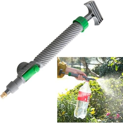 High Pressure Air Pump Sprayer Adjustable Drink Bottle Spray Head Nozzle Manual Garden Watering Tool
