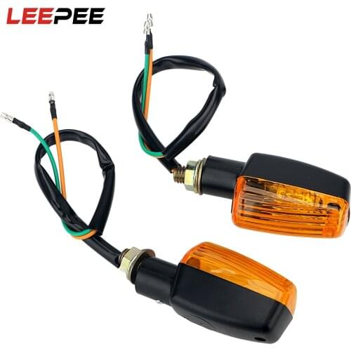 LEEPEE 1 Pair Motorcycle Flasher LED Turn Signal Lamp Universal DC 12V Motorbike Indicator Light Amber Blinker Bulb