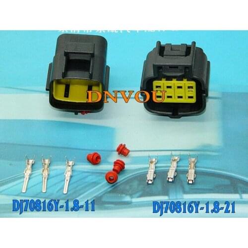 10 Sets/Kit 8 Pin/Way DJ70816Y-1.8-11/21 Waterproof Electrical Wire Connector oxygen sensor connector plug Automobile Connector