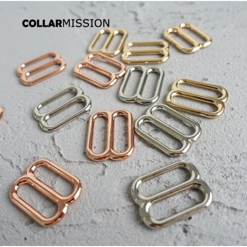 10pcs/lot Adjustable buckle DIY accessory for 20mm sewing bag belt dog cat collar high quality plated metal buckle 3 colours