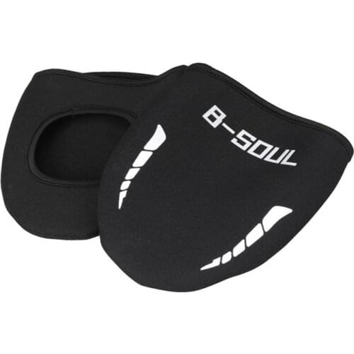 2pcs Cycling Sports Black Nylon Warm Windproof Bicycle Shoe Covers Toe Cap Overshoes shoe covers