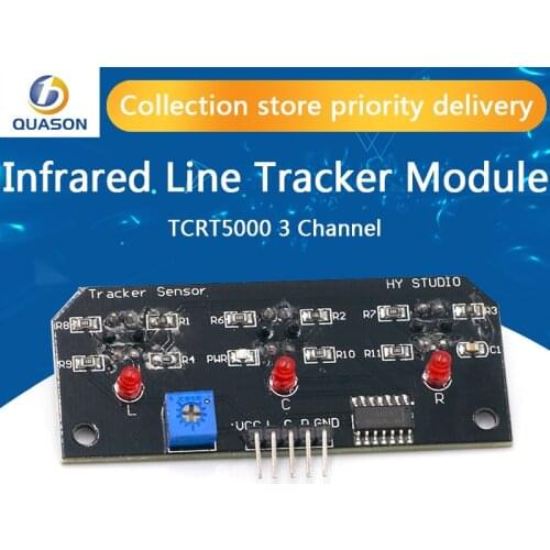 DC 5V 3 Channel Infrared Line Tracker Sensor Module Trio Detector Output TCRT5000 Sensor 10mm Distance For Robot Kit AVR/ARM/PIC