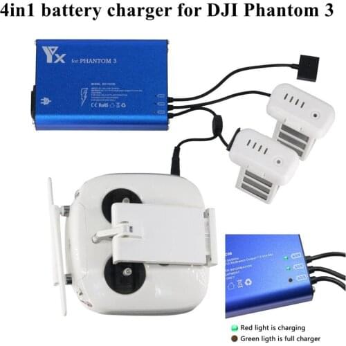 4 in 1 Parallel Power Hub Intelligent Battery Controller Charger for DJI Phantom 3 Standard Professional Advanced SE FPV Drone