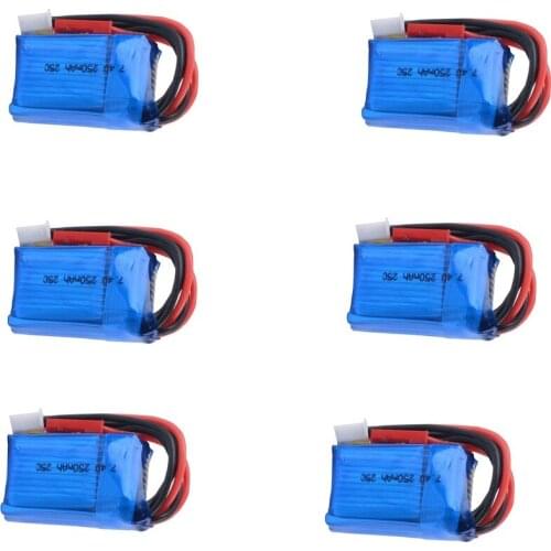 7.4V 250mAh 25C 2S Short Card li-po Battery For Mini Remote Control Car 1/35 Rc Mini Helicopter