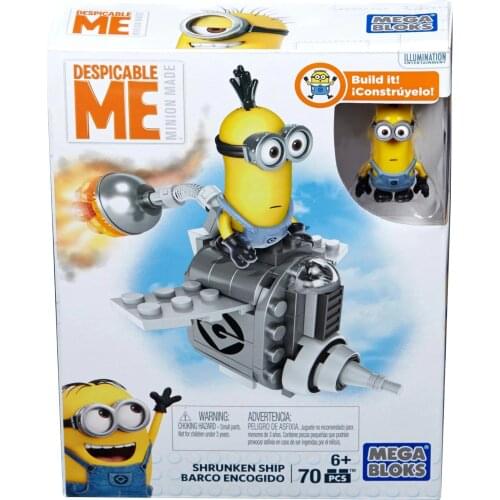 Mega Construx Despicable Me Shrunken Ship 70pcs/pzs -5years old Children Toys Festival Christmas Gift