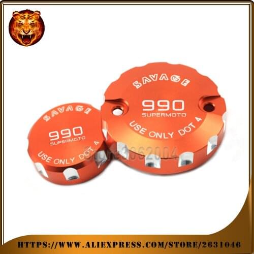 Motorcycle Accessories Front & Rear Brake Master Cylinder Fluid Reservoir Cover CAP For KTM 990 SMT Supermoto T R 2009-2012