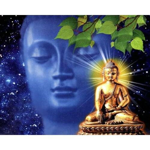 5D DIY Diamond Painting Full Square Diamond Painting Cross Stitch "Buddha Picture" 3D Diamond Embroidery Needle Crafts