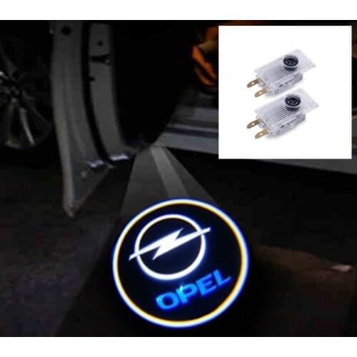 Car styling 1Pair LED Courtesy Lamp Car Door Welcome Lights 12V Projector Logo shadow lamp bulb For Opel Insignia Accessories
