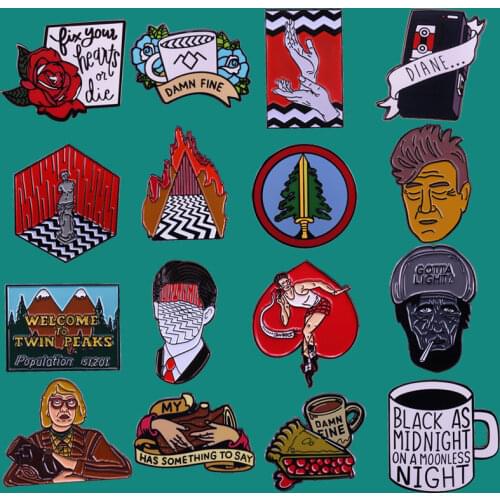 Lynch Style Venus De Milo Enamel Pins Twin Peaks Metal Cartoon Brooch Backpack Hat Collar Lapel Badges Fashion Jewelry Gifts