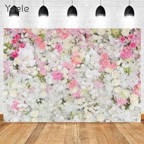 Yeele Photozone Weeding White Flowers Backdrop Baby Shower Birthday Photocall Background Photography Photo Studio Photographic