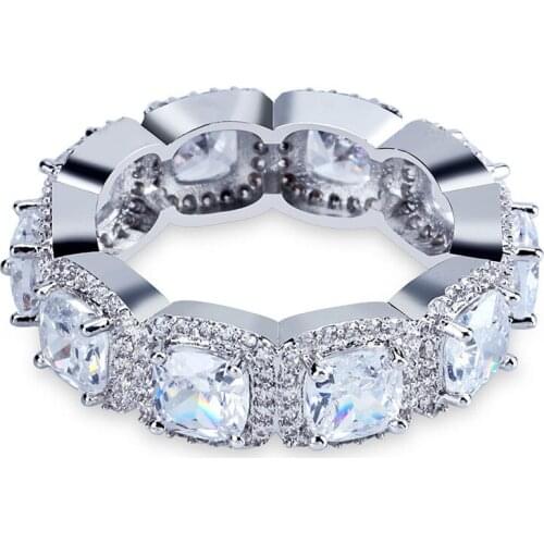 Hip Hop Rings for Men Gifts Square AAA Zircon Mens Rings Designer Jewelry High Quality Mens Rings