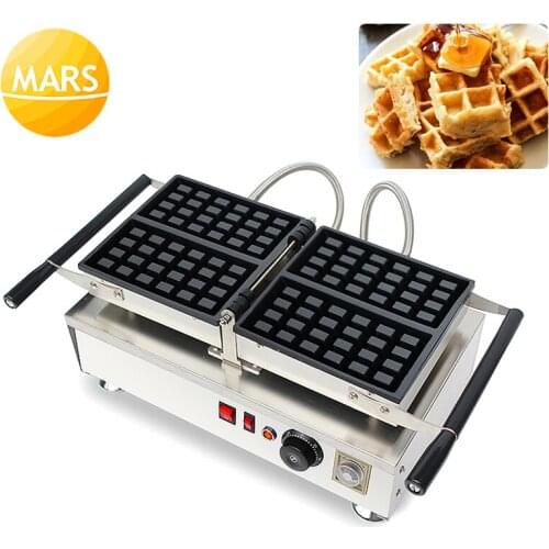 Commercial Electric Waffles Maker Iron Stainless Steel Flip Waffle Making Machine Bubble Egg Cake Oven 220V 110V