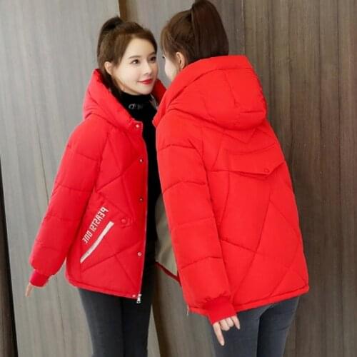 Short Cotton Jacket Women New Korean Bread Jackets Casual Thick Warm Down cotton Jackets Winter Jacket coat Black Parka Overcoat