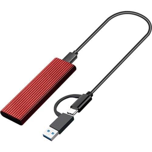 USB C To M.2 SSD Tool-Free Enclosure Reader 10Gbps SUPPORT SATA&NV ME PROTOCOL Fit For (B Key/B+M Key/M Key) SSD