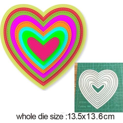 Craft dies metal cutting dies cut die layering heart frame Scrapbooking dies craft paper knife mould blade punch stencils dies