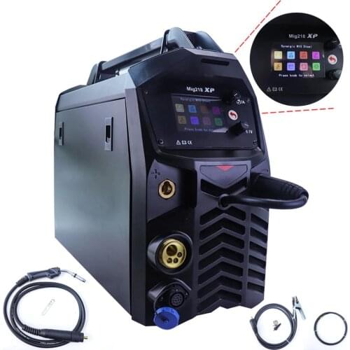 200A Multifunction Welding Machine Synergic Digital Double Pulse TIG MMA MIG Welder for Steel Stainless Steel Aluminum Welding