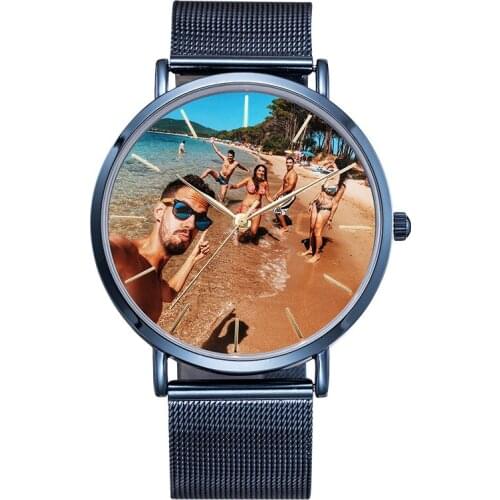 Mens Quartz Watch DIY Personal Custom Watch Fashion Simple Watch Men