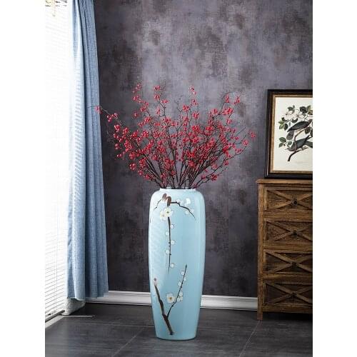 Floor Vase Large Set Living Room Entrance Decorative Bottle Home Ceramic Decoration Chinese Style European Style Flower