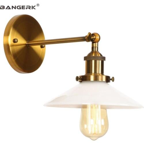 Industrial Loft Wall Light LED Edison E27 Sconces Vintage Wall Lamps Iron Glass Bedside Wall Lamp Antique Home Decor Lighting
