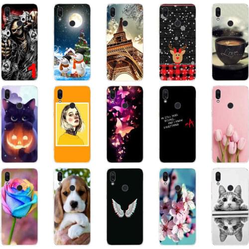 For Xiaomi Redmi 7 Case Flower Animal Cover Silicone Case For Redmi 7 Shockproof Phone Case Coque