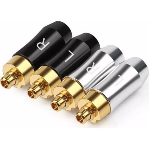 Gold Plated Beryllium Copper DIY Earphone Pin Wire Connector Headset Plug For MMCX UE900 SE535 SE215 DN2002 DK-3001 Black Silver