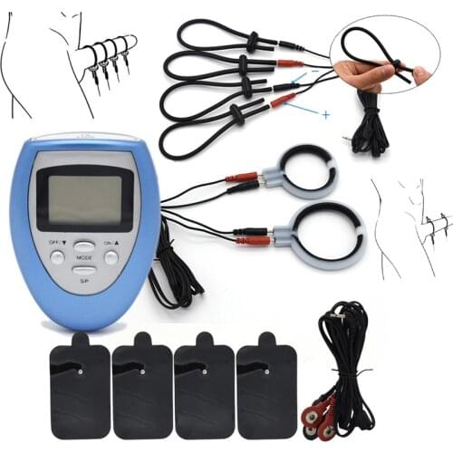 Adjustable Electro Shock Vibrating Ring On Penis Electric Pulse Penis Extender Lock Sperm Ring Adult Sex Toy Masturbator For Men