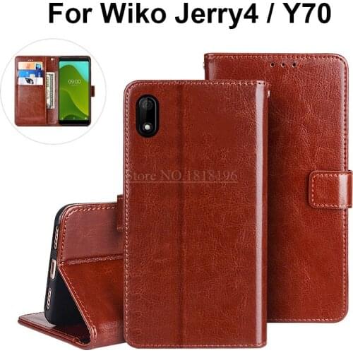 Luxury Wallet Case For Wiko Y70 5.99" Case Flip Protective With Card Slots Phone Book Stand Case For Wiko Jerry4 Leather Cover