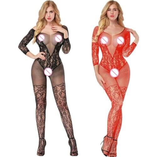 Sexy Costumes Body Suit Body Stockings Sex Erotic Open Crotch Teddy Lingerie Crotchless Baby Doll Feminino Porno