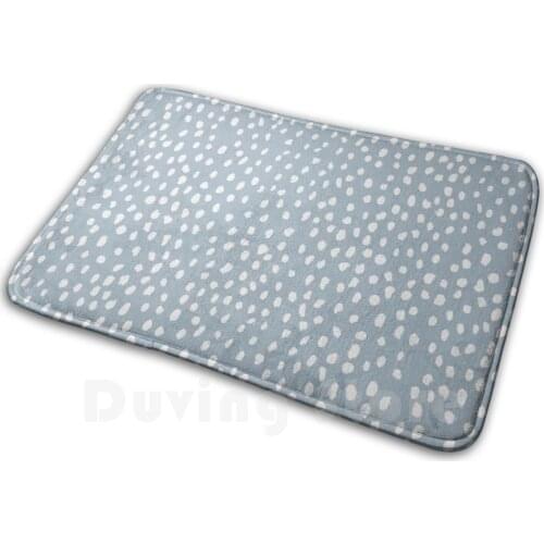 Blue Dalmatian Print Mat Rug Carpet Anti-Slip Floor Mats Bedroom Dalmatian Leopard Polka Dots Pattern Cute Pastel Animal Animal