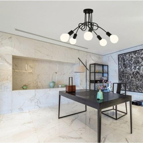 Modern living room wrought iron LED chandelier bedroom study ceiling lamp kitchen dining room interior decoration lighting