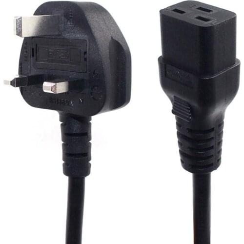 IEC 320 C19 To Singapore UK 3 Prong Plug Extension Cord For UPS PDU, Connected To C20 AC Power Cable Adapter Lead Cord 3G1.5mm