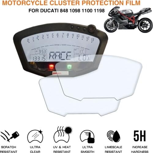 Motorcycle Cluster Scratch Protection Film Screen Protector For Ducati 848 1098 1100 1198