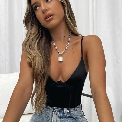 Corset Top Spaghetti Strap Solid Satin Crop Top Women Sexy Night Club Short Tank Beauty Back Camisole Deep V Neck Summer Vest