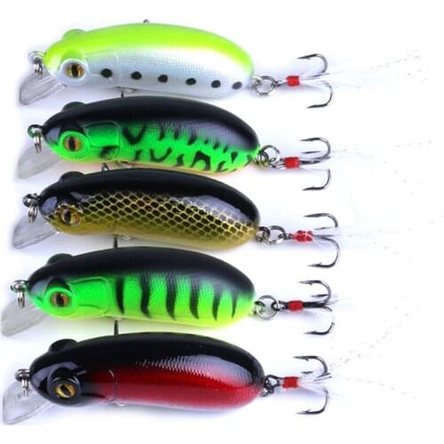 1pcs/5pcs Hard Crankbaits Lifelike Fishing Lures Swimbait Small Fat Simulation Bass Hooks Bait