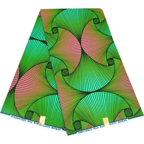 2020 High Quality Modern New Arrival African Veritable Real Nederlands Wax Print Fabric 100% Polyester Sewing Fabric 6 Yards\Set