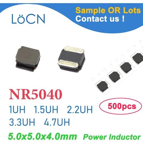 500Pcs NR5040 SMD Inductor Power Shielded Wirewound 1UH 1.5UH 2.2UH 3.3UH 4.7UH Power Inductor High Quality 5.0x5.0x4.0