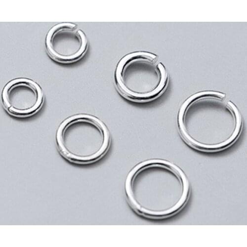 10pcs 925 Sterling Silver Close/Open Jump Rings 4mm 5mm 6mm S925 Silver Connector Round Rings DIY Jewelry Accessories Supplier