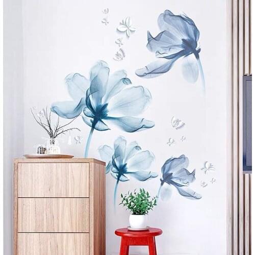 Large 3D Flower Wall Stickers for Home Living Room Decoration Wall Decals DIY 120cm*86cm