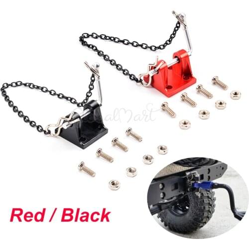 1/10 Hitch Tow Shackles Trailer Hook Set Metal Climbing Rope Chain Spare Parts RC Crawler Model Accessories Rescue Simulation