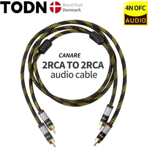 CANARE HIFI Stereo 1 Pair RCA Cable Stereo RCA Cable High-performance Premium Hi-Fi Audio cable 2RCA to 2RCA Interconnect Cable