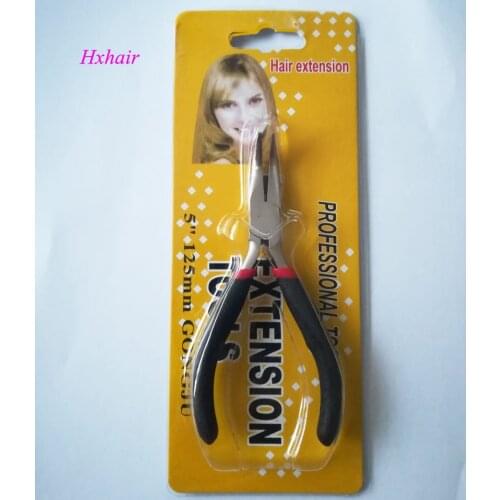 Black hair pliers Handle Curved Head without Teeth /Hair Extension Pliers /Hair Extension Tools