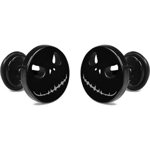 Black Skull Earrings Women Stainless Steel Fashion Gold Earring Jewelry 2021 Hip Hop Earring Halloween Gifts for Men Accessories