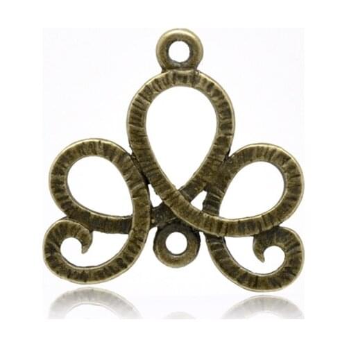 DoreenBeads 50 Bronze Tone Flower Connectors 21x21mm (B13783), yiwu