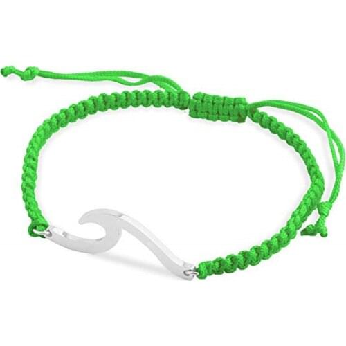 Double Nose Stainless Steel Wave Bracelets Adjustable Braided Beach Surf Gothic Punk Bangles For Women Men Party Wedding Gifts