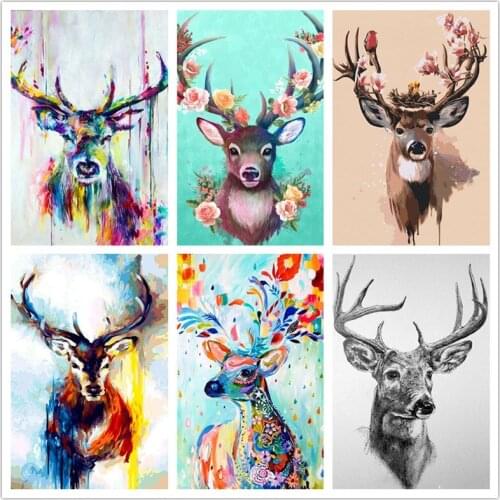 Graffiti Deer Mosaic Cross Stitch Animal Diamond Painting Completely Kit Home Decor Crafts Diy Paint Embroidery