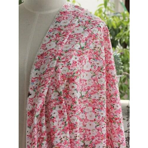 145x50cm Floral Poplin Cotton Sewing Fabric DIY Childrens Clothing Fabric Making Baby Dress Decoration Home Furnishing Fabric