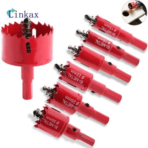 Red Hole Saw Drill Bit cutter metal Twist Drill Bits M42 HSS steel Drilling Kit Opener Carpentry Tools Holesaw for Wood Steel