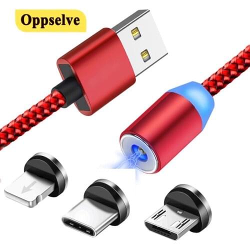 5 Pcs 360 Rotation Magnetic USB Cable For iPhone Samsung Huawei Xiaomi Android Durable Converter Type C Charging Cable Adapter
