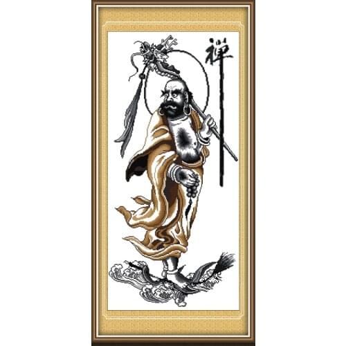 Bodhidharma cross stitch kit people 18ct 14ct 11ct count print canvas stitches embroidery DIY handmade needlework